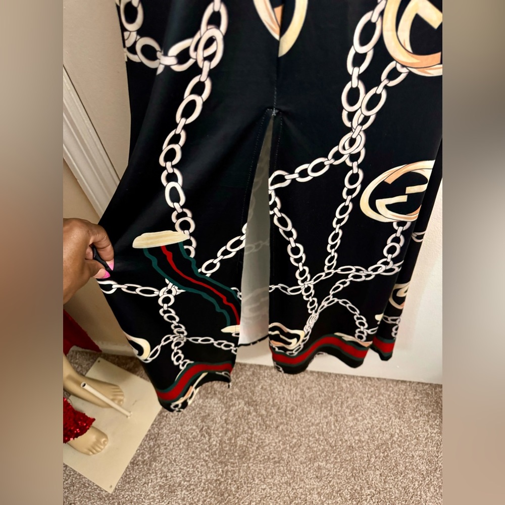 Designer Chain Print Dress - Picture 10 of 11